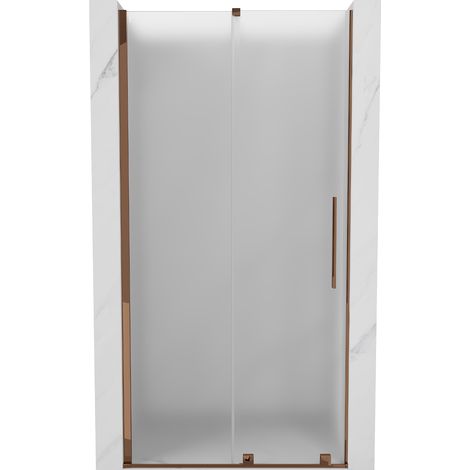 Mexen Velar puerta de ducha corredera 100 cm, escarchado, oro rosa - 871-100-000-31-60 (1/5)