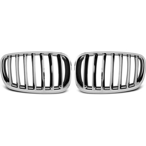 Paire de grilles de calandre BMW X5 E70, X6 E71 de 2008 a 2013 Chrome-27318079 (1/4)