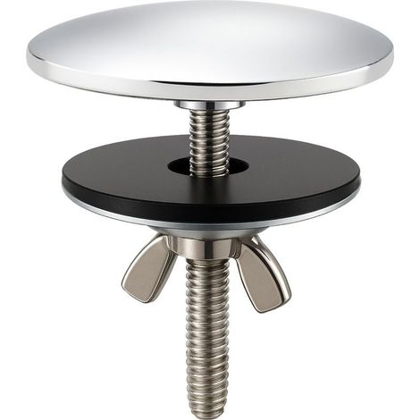 Couvercle de Trou d'Évier, Couvercle de Trou de Robinet 5 cm, en Laiton Chromé, Bouchon de Trou d'Évier pour la Cuisine et la Salle de Bain à Domicile, Couvercle d'Évier (Argent) (1/5)