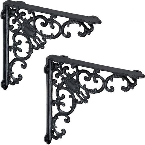 2x Regalhalterung aus Gusseisen geschmiedet (1/5)