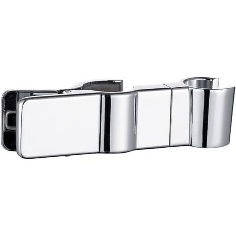 Support de douche, support de pomme de douche à main pour tiges de levage, support de poignée de douche réglable en hauteur adapté à une ouverture de 20 à 29 mm (argent)-Muntra (1/4)