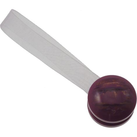2 miniclip in plastica striata mm24 per arricciare/decorare le tende - colore viola .