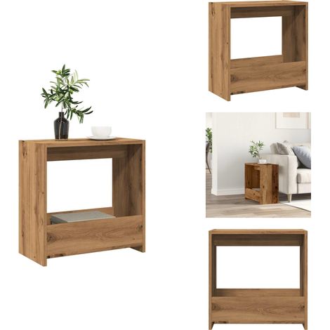Beistelltisch Artisan-Eiche 50x26x50 cm Holzwerkstoff - Beistelltisch - Beistelltische - Akzenttisch - Sofatisch (1/5)
