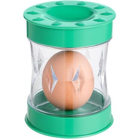 Beyamis Écaleur d'œufs, outil pour écaler les œufs de poule, de canard et de caille, ustensile de cuisine portatif, vert (1/5)