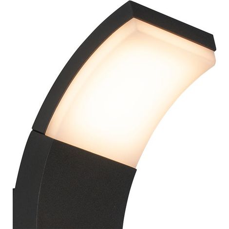 Applique LED con sensore di movimento - 1 luce - 8,4 cm di larghezza - Grigio scuro - Moderno - Illuminazione per esterni (1/4)
