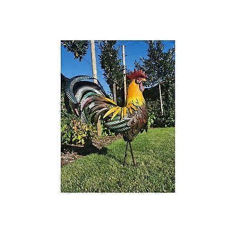 Gartenhahnfiguren und -skulpturen, Metallhähne, Hoftiere, Gartendeko, Außendekoration, Garten, Hinterhof und Gartengestaltung