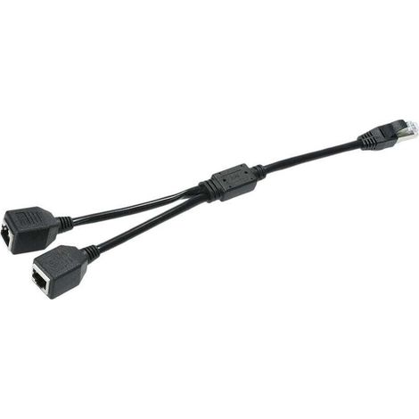 Répartiteur RJ45 mâle à 2 femelles un à deux câble adaptateur réseau Ethernet LAN (1/5)