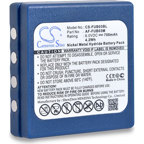 NX - Batterie télécommande de grue pour HBC 6V 700mAh - RMH0615AF-FUB03MBA2030