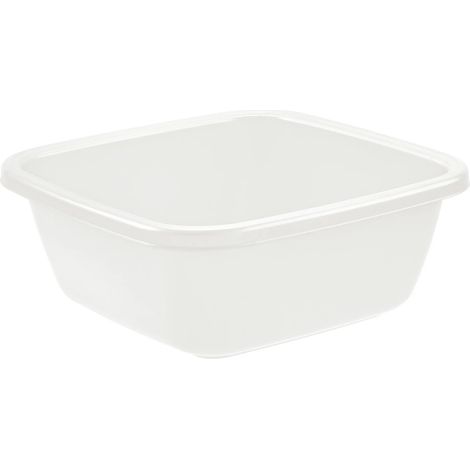 BACINELLA QUADRA 38 x 38 h.15 cm / 14 lt - bianca  - TONTARELLI