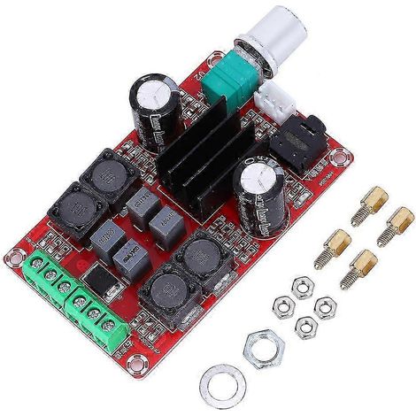 Amplificateur numérique TPA3116D2 2x50W stéréo haute fidélité, carte DAC double canal pour enceintes DIY, module audio premium avec alimentation, kit HiFi 180W. (1/4)