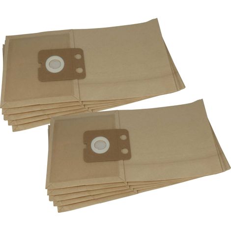 vhbw 10 sacchetti carta compatibile con Nilfisk VP600 series aspirapolvere 34.55cm x 22.4cm