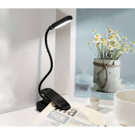 Lampada Pinza Led Mini Clip Flessibile Snodabile Lettura Luce Bianca TE-B0582