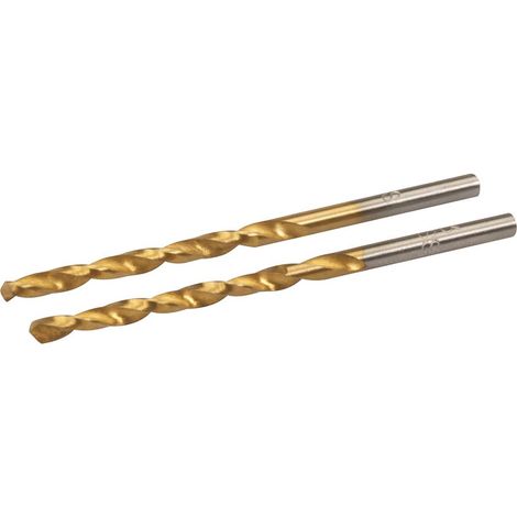 Silverline - Schnellarbeitsstahl-HSS-Titanbohrer, 2 Stück - 3 mm