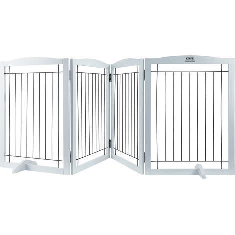 VEVOR Cancello per Cani Autoportante, Cancello per Animali, Cancello per Porta 610 x 813 mm Cancello per Cani Pieghevole per Passaggi Scale, Barriera per Cani Pieghevole Espandibile
