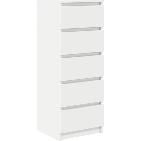 Maison Exclusive - Aparador con cajones blanco 37,5x35x99 cm made