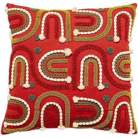 Housse de coussin décorative 45x45 cm pour canapé, chambre ou salon-Red (1/5)