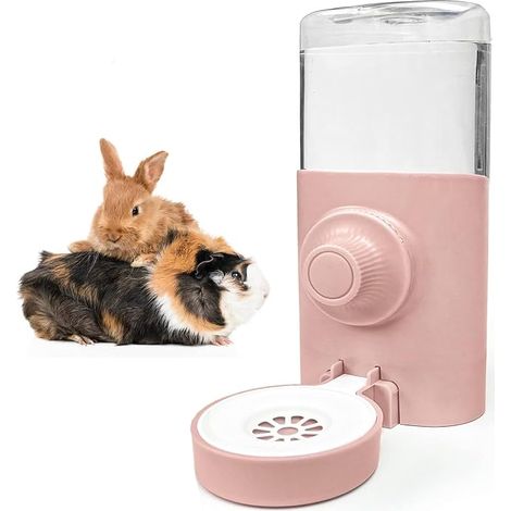 Distributeur d'eau automatique pour lapins, cochons d'Inde, hamster, chinchilla, furet, rose, taille unique (1/5)
