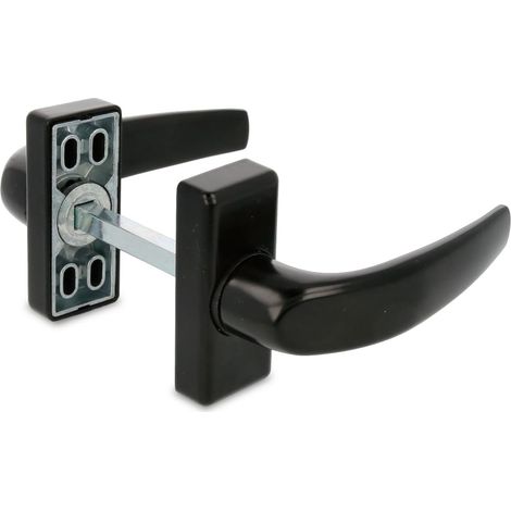 AMIG  Poignées de porte en aluminium  DELTA  121 x 72 mm  Aluminium  Noir (1/5)