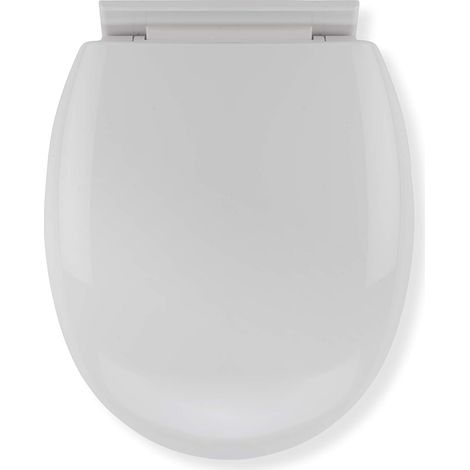 Croydex Soft-Close Anti-Bacterial Polypropylene Toilet Seat, White (1/5)