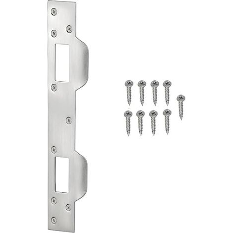 Serrure de porte blancpour plaques de serrure de porte en métal de 5-1/2 à 6", la sécurité du loquet de porte intérieure et extérieure sécurise le cadre de porte