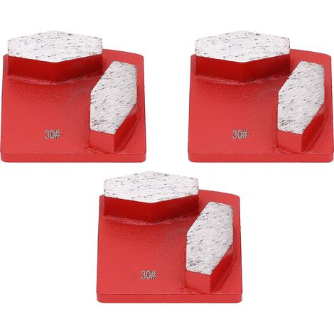 Set mit 3 Diamant-Schwalbenschwanz-Betonbohrern, aggressiver Schnitt, 2 Zähne, roter Diamant, 30 (1/5)