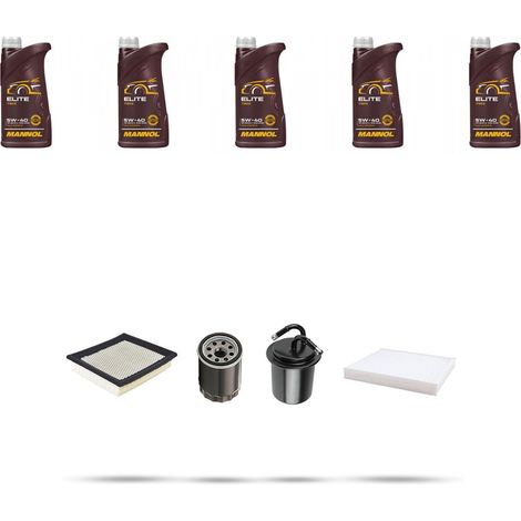 Kit tagliando 4 FILTRI e 5L OLIO compatibile con Subaru Forester (SG) 2.0 Turbo 130KW dal 2000 (1/5)