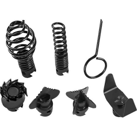 Ensemble de 7 têtes de coupe pour déboucheur de canalisations avec accessoire de perçage pour outil de débouchage. (1/5)