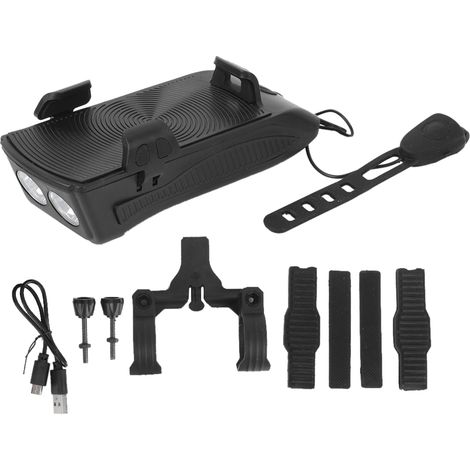 Support de Phare Vélo avec Corne 130 dB pour Smartphone 4‑6,3 Pouces – Accessoire Lumière et Montage Cyclisme (1/5)