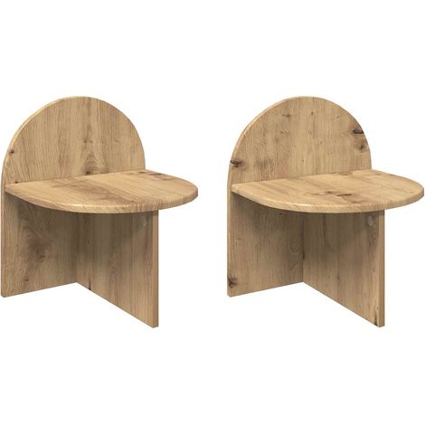 Maison Exclusive - Comodino 2 pz Rovere Artigianale 40 x 35,5 x 45,5 cm (1/5)