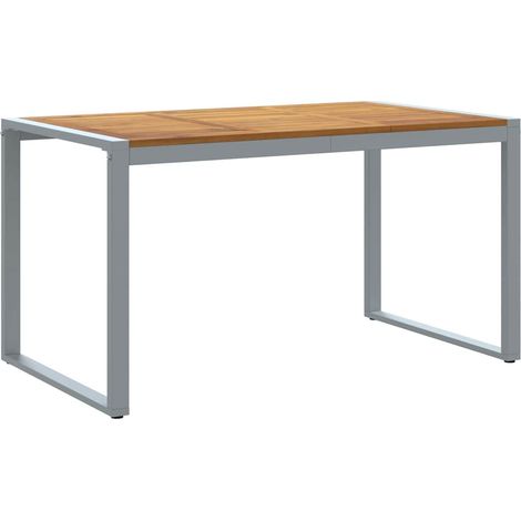 Mesa de comedor de jardín Gris 140 x 80 x 75 cm vidaXL (1/5)