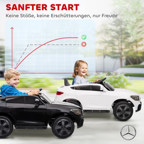 Voiture électrique pour enfants, 12V, avec télécommande, lumière LED, musique, 3 vitesses, convient aux enfants de 3 à 6 ans, blanche. (1/5)