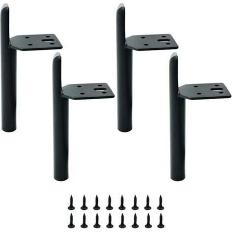 4 pièces pieds de meuble DIY en métal – Pieds réglables pour canapé, table basse, meuble TV, lit ou armoire – Kit complet avec 16 vis incluses (1/5)