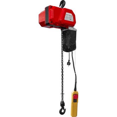 Mw Tools – Palan électrique à chaîne 300 kg – Hauteur de levage 6 m – Puissance 410 W – Tension 230 V – Crochet de suspension pivotant – KT300 (1/2)