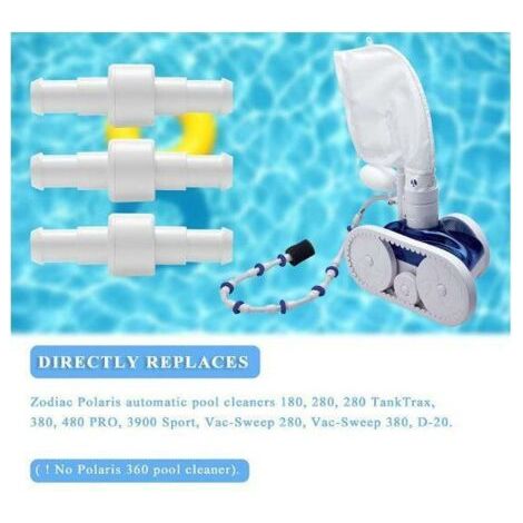 Raccords pivotants pour tuyaux de piscine (lot de 3) compatibles avec les robots de piscine Polaris 280/180/380/480/3900 A (1/5)