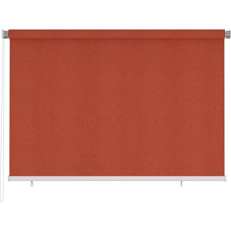Store roulant d'extérieur pare-soleil en polyéthylène HDPE terracotta 225 x 140 cm - PANGIVO (1/5)