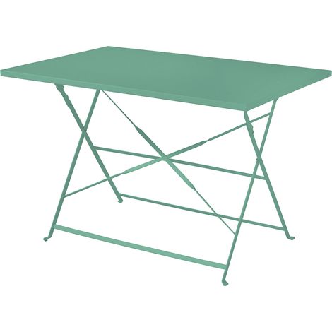 Tavolo Pieghevole da Giardino 110x70x72 cm Bistrò in Ferro Verde (1/2)