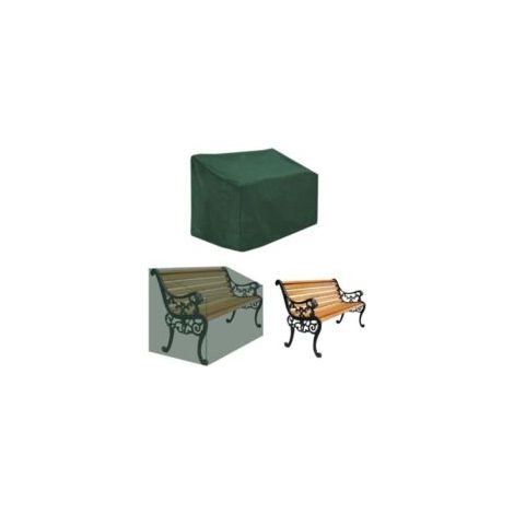 Gartenbankabdeckung, wasserdichte Abdeckung – Doppelsitz, wasserdicht, winddicht und UV-beständig, aus 210D Oxford-Polyestergewebe, 134 x 66 x 89 cm (grün) – Crezuo