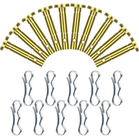 10 Pièces Goupilles de Cisaillement et 10 Pièces Goupilles Fendues de Remplacement pour Cub Cadet 738-04124A 714-04040 Souffleuse à Neige MTD Craftsman Cub Cadet (1/5)