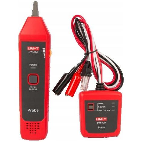 Kabeldetektor uni-t UT682D rot haltbarer Kunststoff