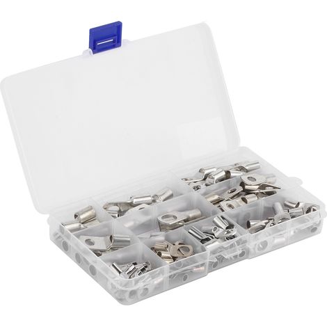 100 cosses à sertir rondes en cuivre étamé pour batterie SC, connecteurs pour boîte de dérivation auto et bateau (1/5)