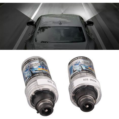 Ampoules HID Xenon D2S 12V 35W 6000K Blanc Lumière Sans Mercure, Remplacement Feu De Route Auto (1/5)