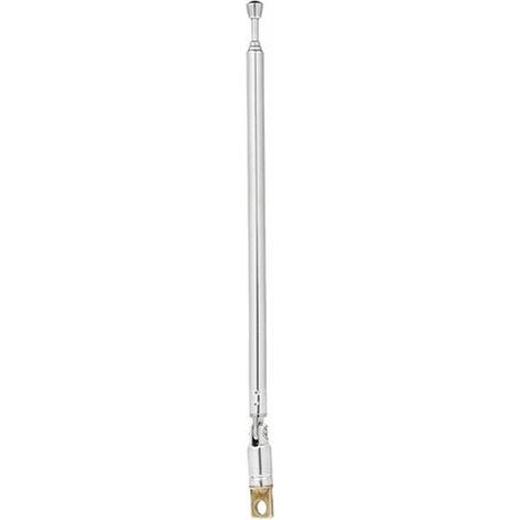 Antenne radio FM télescopique à 4 sections, rotation à 360°, en cuivre chromé (1/5)