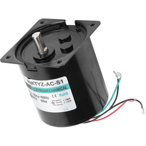 Moteur synchrone à courant alternatif avec support de condensateur, rotation horaire/antihoraire, couple élevé, faible vitesse, 60 W, XD80KTYZ, 80 tr/min, 220 V CA (1/5)