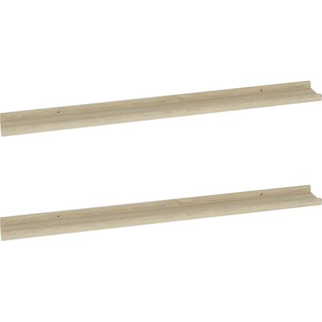 Maison Exclusive - Wandregale 2 Stk. Sonoma-Eiche 100x9x3 cm (1/5)