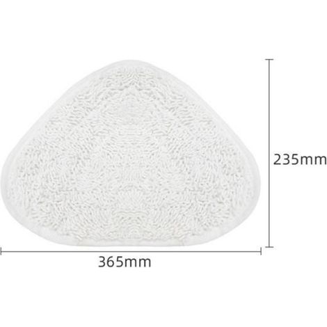 Tampon Vadrouille à Vapeur - Microfibre - Pour Sol Bois Carrelage - 365 x 235 mm - Blanc - 10 Pièces (1/5)