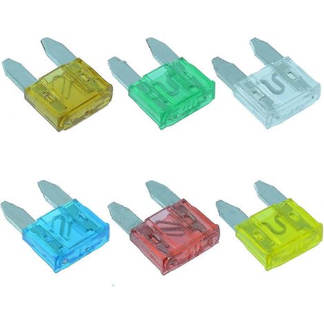 Kit d'assortiment de mini-fusibles à lames 5A, 10A, 15A, 20A, 25A et 30A pour voiture (240 pièces, multicolores) (1/5)