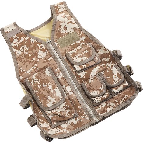 Veste de randonnée pour enfants en toile Oxford, ajustable avec nombreuses poches pour activités extérieures. (1/5)