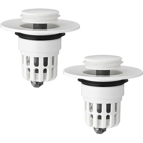Filtre Pour Lavabo - Bouchon D'évacuation Universel Avec Ressort Intégré - Compatible Tous Types De Lavabos - 1 Pièce (1/5)