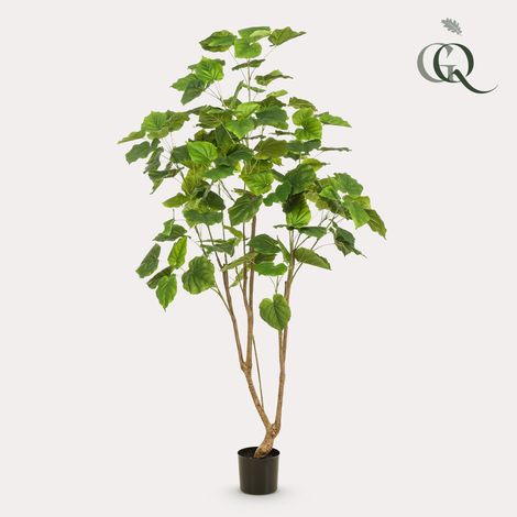 Plante Artificielle Ficus Umbellata Figuier d'Afrique Décoration Intérieure Vert 180 cm - PANGIVO (1/5)