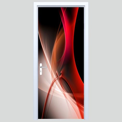 Adhesivo de tela para puerta, fractal abstracto 147PD